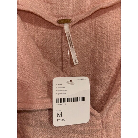 Free People Women's Keep It Going Cotton Wrap Harem Pant in Pink Size M NWT N - Picture 4 of 7